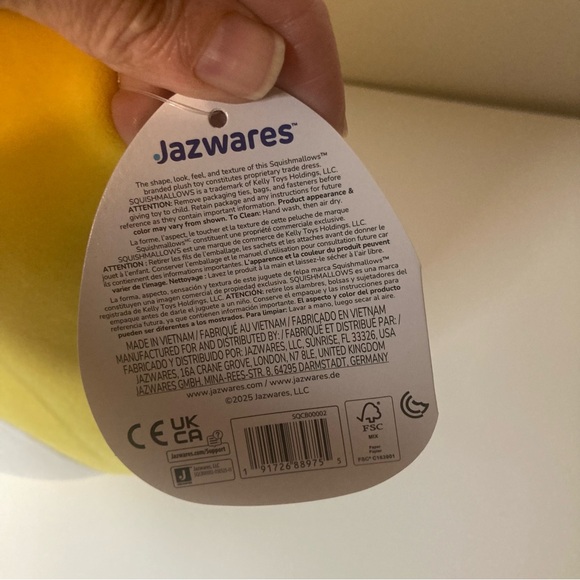 Squishmallows 8" Care Bears Funshine Bear - Picture 4 of 10